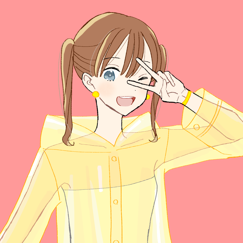 Free illustration of a pigtails in a raincoat girl