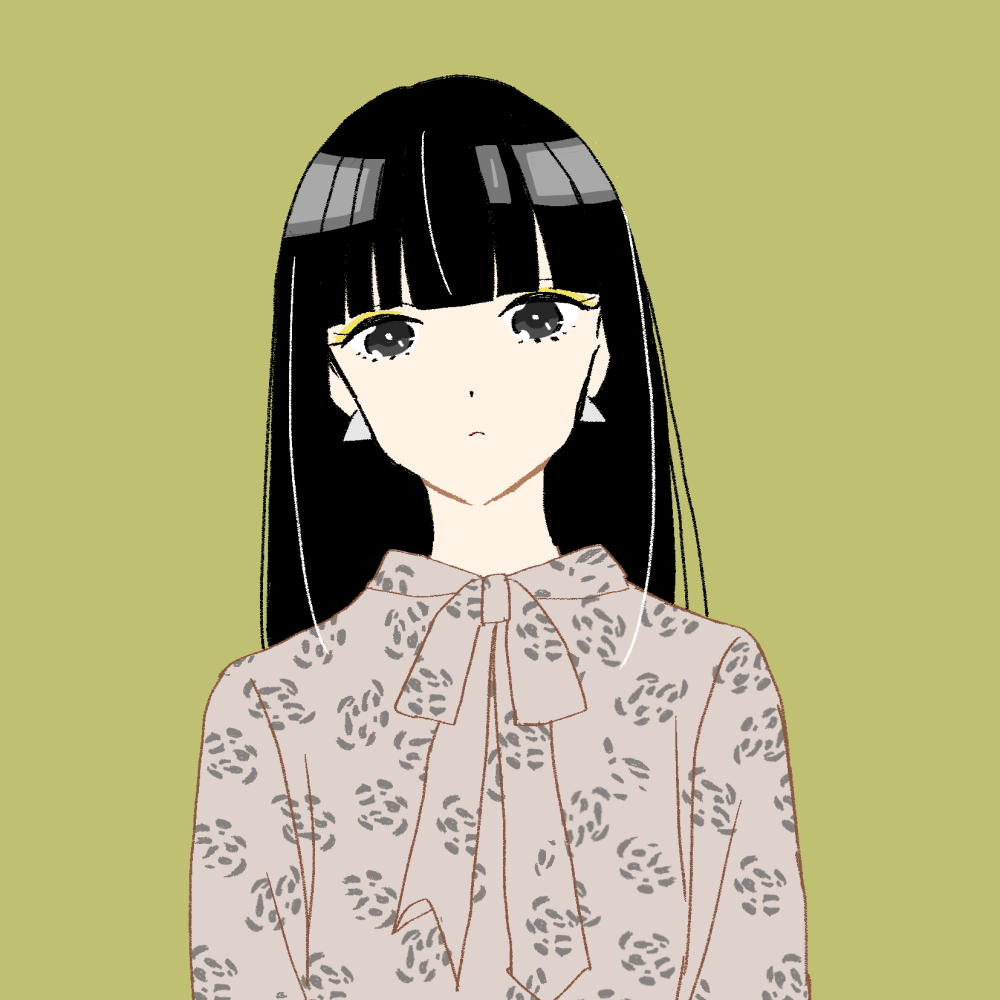 黒髪 ロング 女の子 イラスト