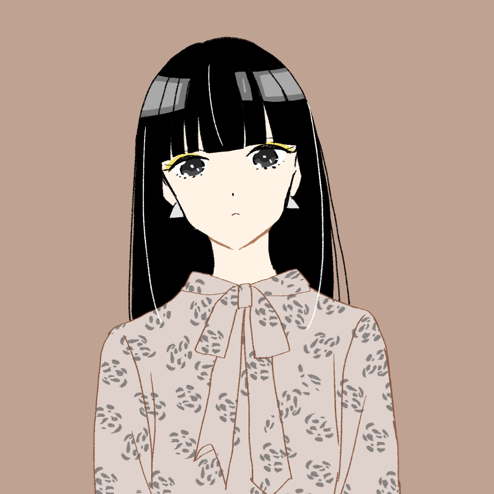 Girl With Long Black Hair Free Illustrations Yuruyaka Girl Collection