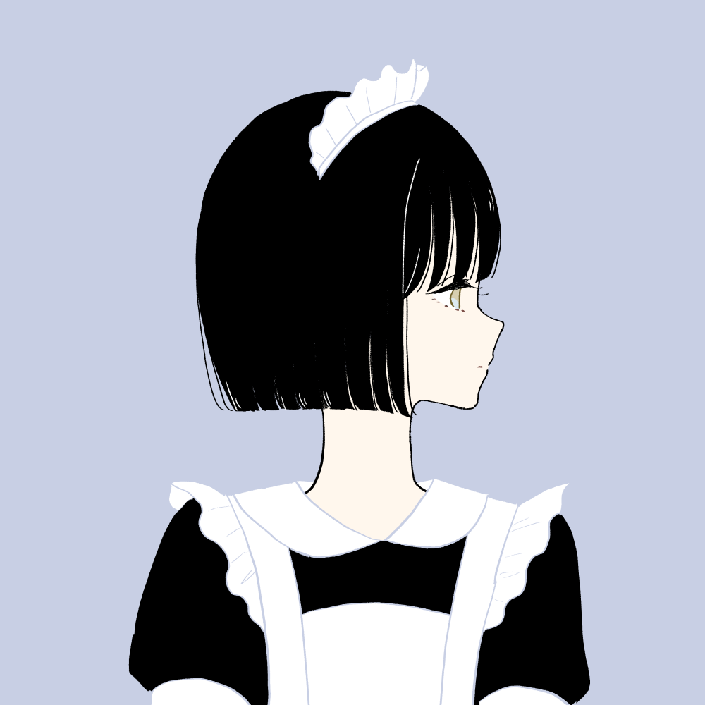 Free illustration of a maid costume girl