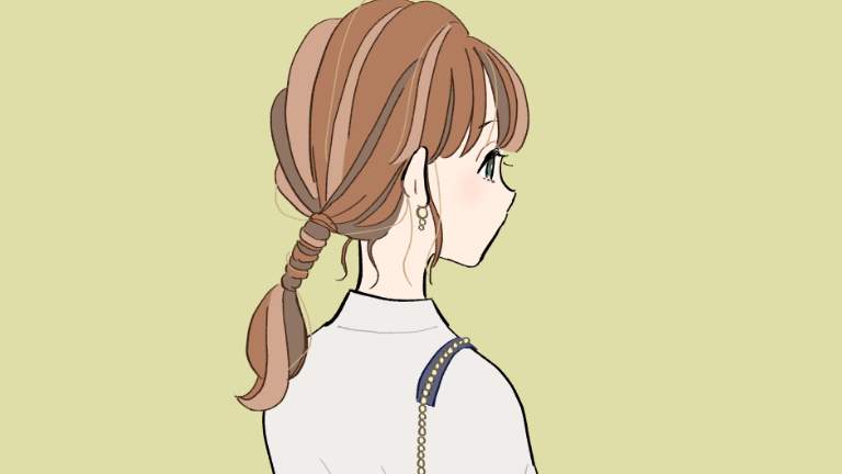 ポニーテールアレンジヘアの女の子 イラスト素材 ゆるやかgirl Collection