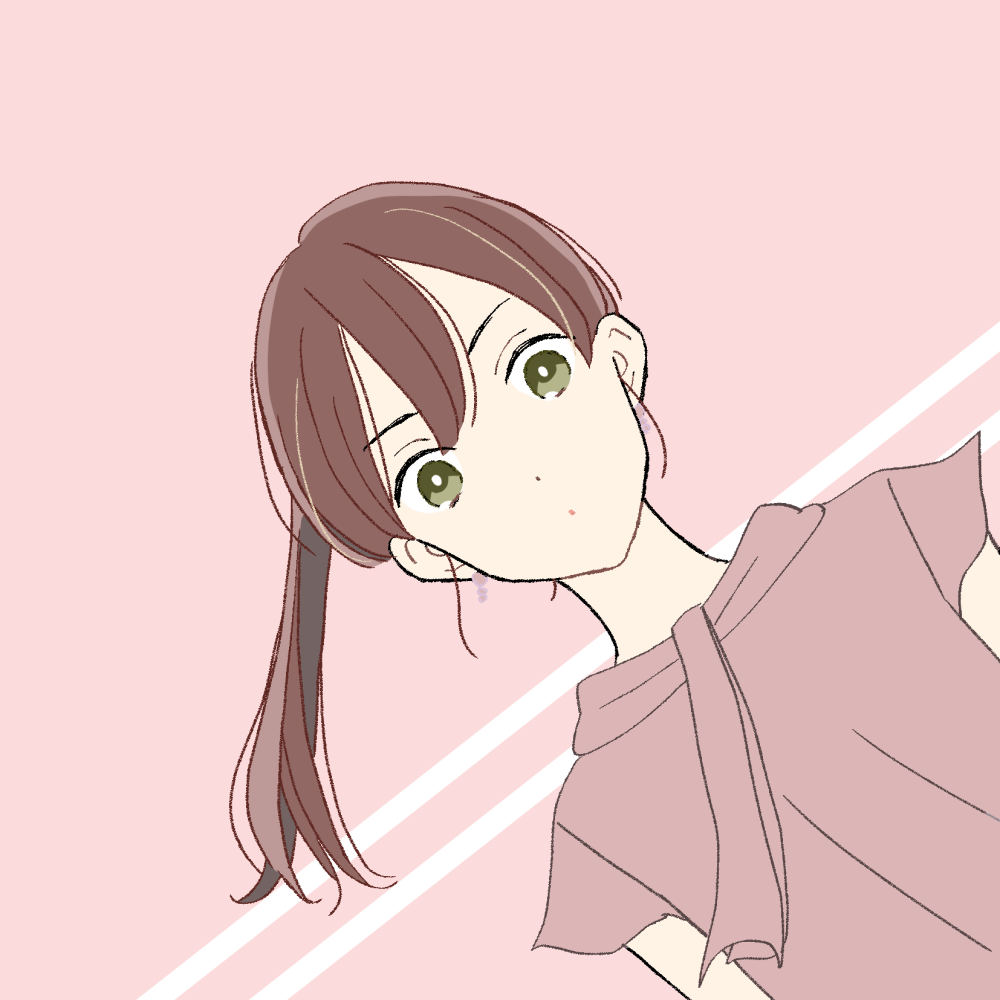 Free illustration of a ponytail-haired girl
