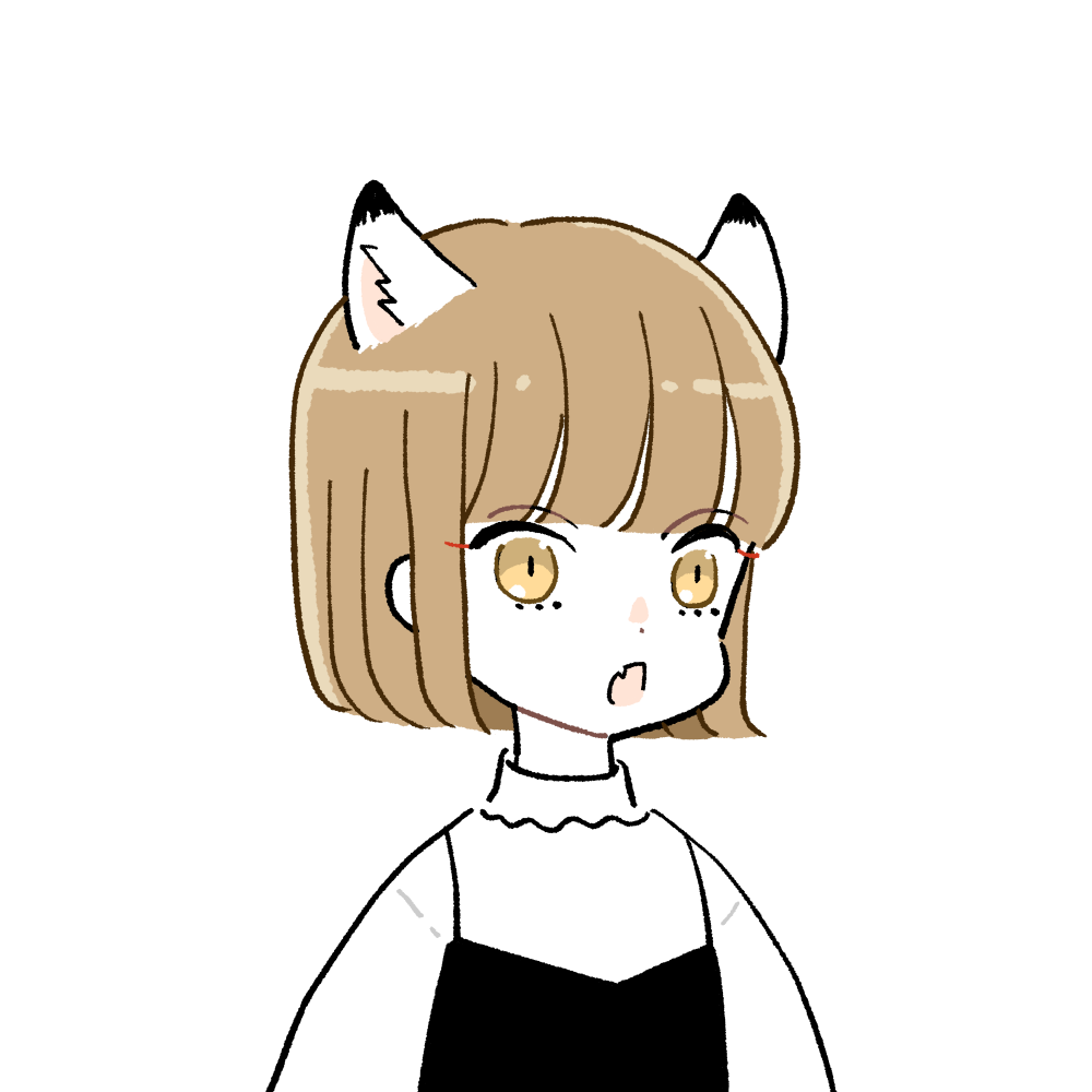 Free illustration of a girl with cat ears