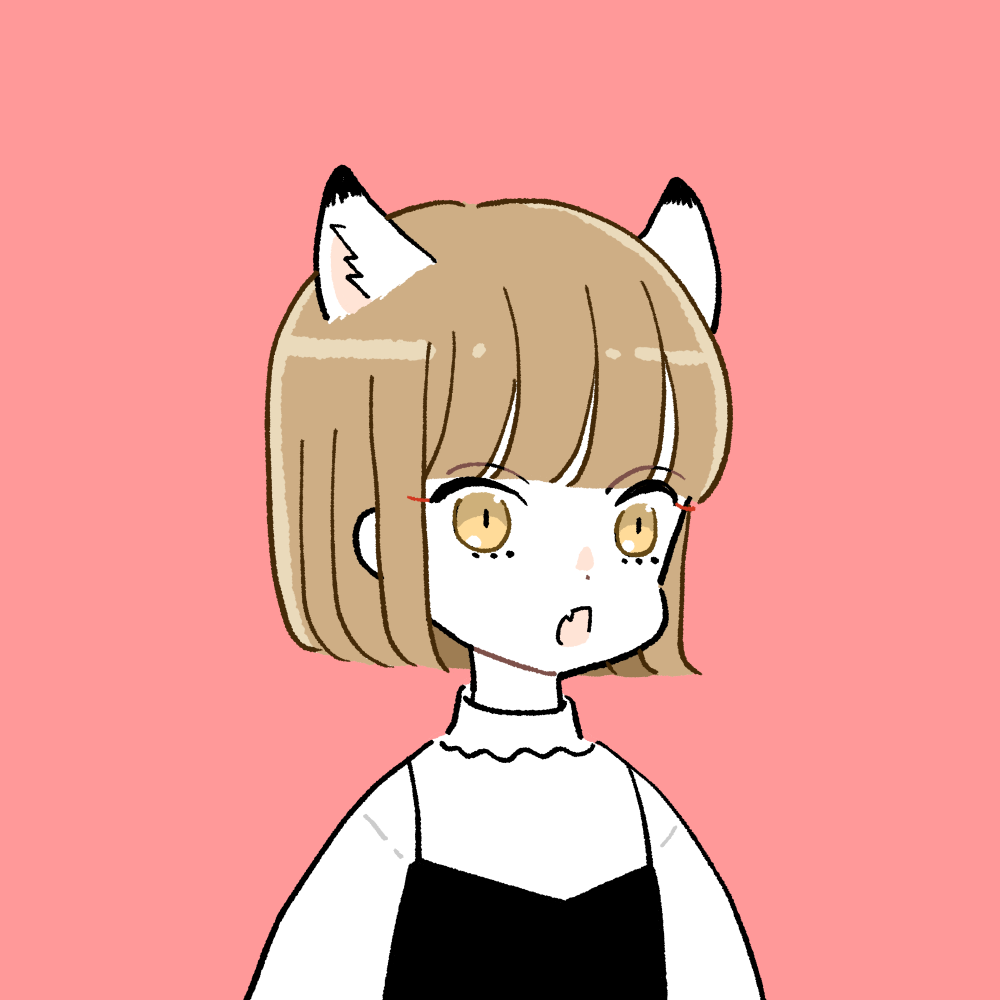 Free illustration of a girl with cat ears